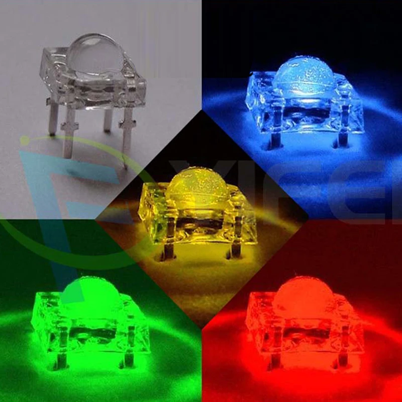30 шт. 5 мм Piranha Super Flux красный/зеленый/синий/белый/желтый RGB фотолампа|super flux|led