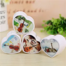 Heart Shape Music Box Modern Design Instrument Style Birthday Gifts for Chidren Natal DIY Music Boxes Mechanism For New Gift