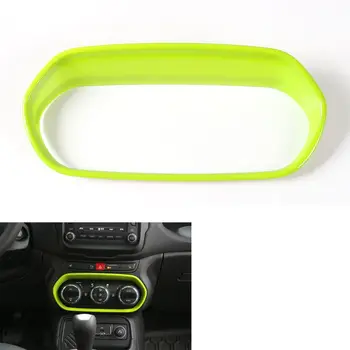 

Car Styling Air Condition Switch Knob Cover Trim Frame Sticker Green Fit For Jeep Renegade 2015 2016 Auto Decoration Accessories