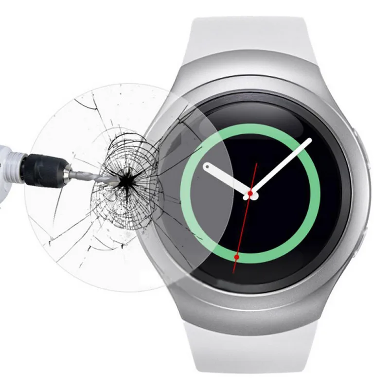 

Mayitr 2PCS Transparent Tempered Glass Screen Protector Film for Samsung Gear S2 S3 Smart Wrist