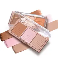 DSstyles 3 цвета highlighter палитра пудры осветлитель для лица основа под макияж Палетка подсветка Контур Макияж Косметика