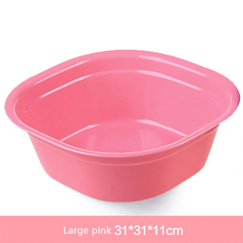 Домашний пластиковый умывальник квадратной толщины, детский умывальник для маленьких детей, умывальник - Цвет: Large pink
