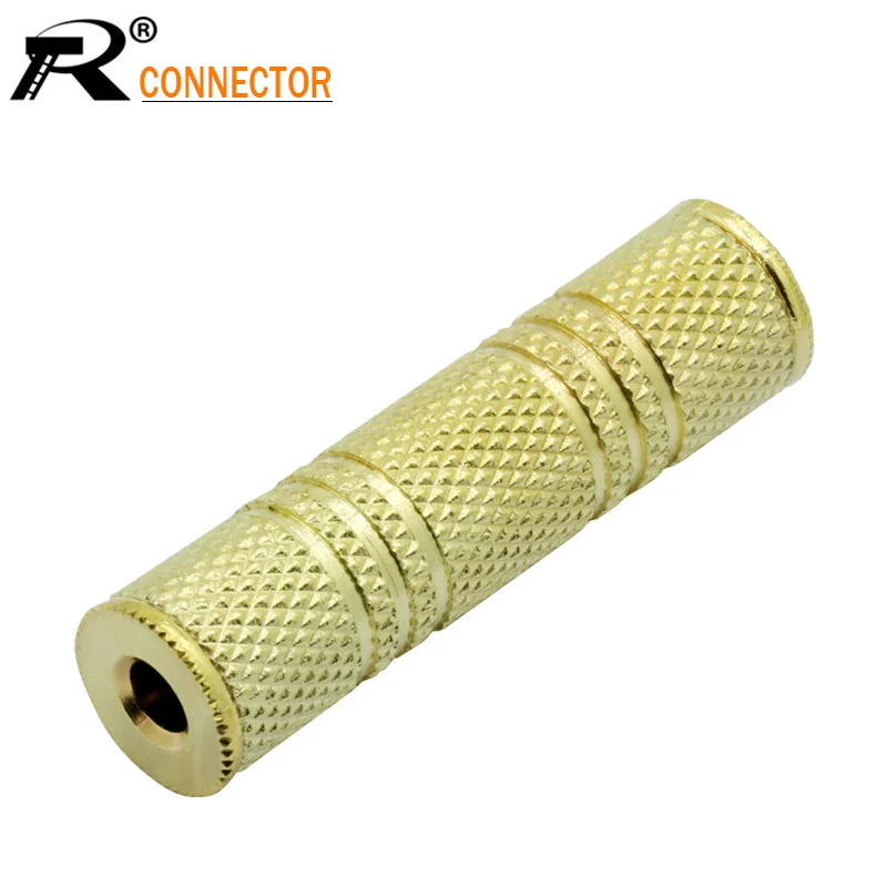 

Gold plated straight 3.5mm Jack female connector earphone plug socket audio adapter reticulated tube 1pc