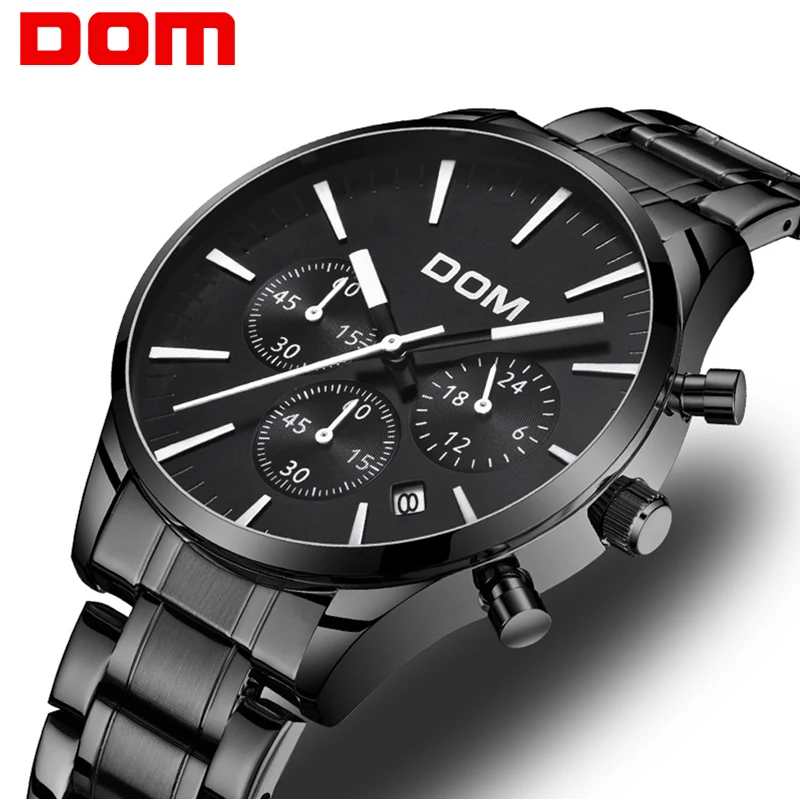 DOM Relogio Masculino мужские часы Роскошные Известный Топ бренд модные повседневные