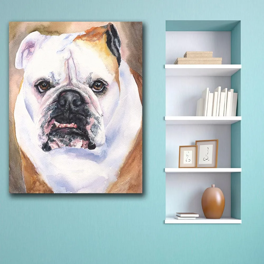 Fashion Oil Painting English Bulldog wall art Canvas Painting For Living Room Home Decoration