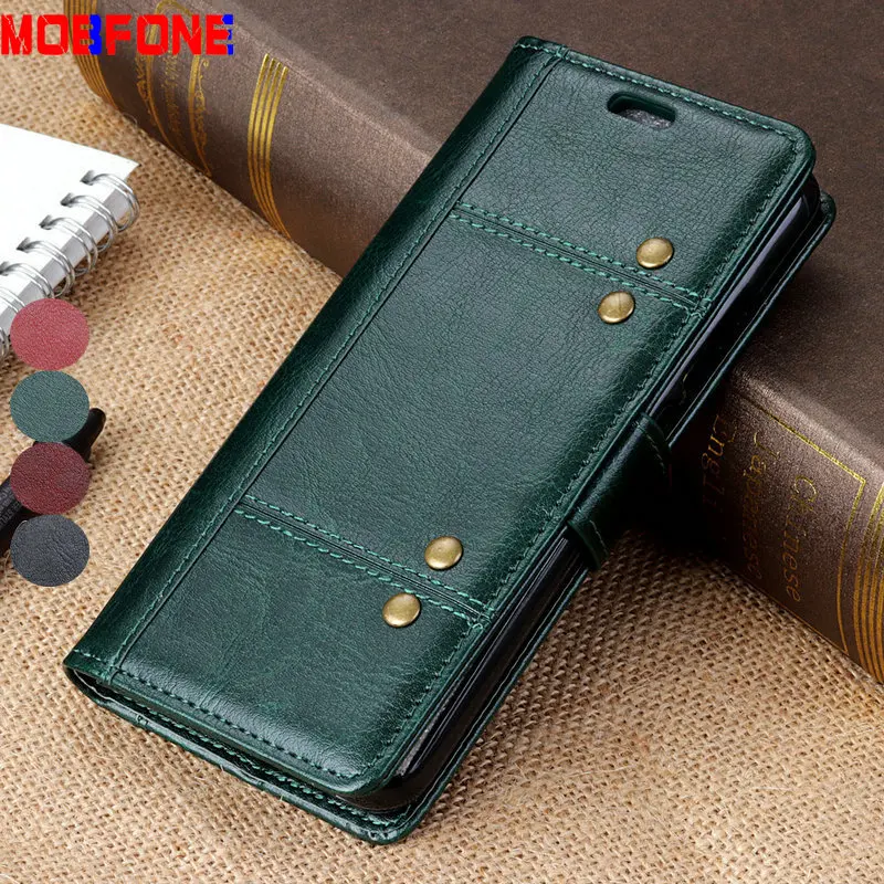 Винтажный кожаный чехол для OPPO Realme 5i книжка с подставкой и бумажником чехлы C3 C11 6