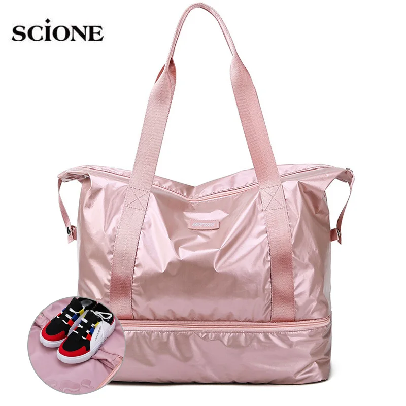 Fitness Gym Bag Travel Bags For Women Men Yoga Mat Handbag Dry Wet