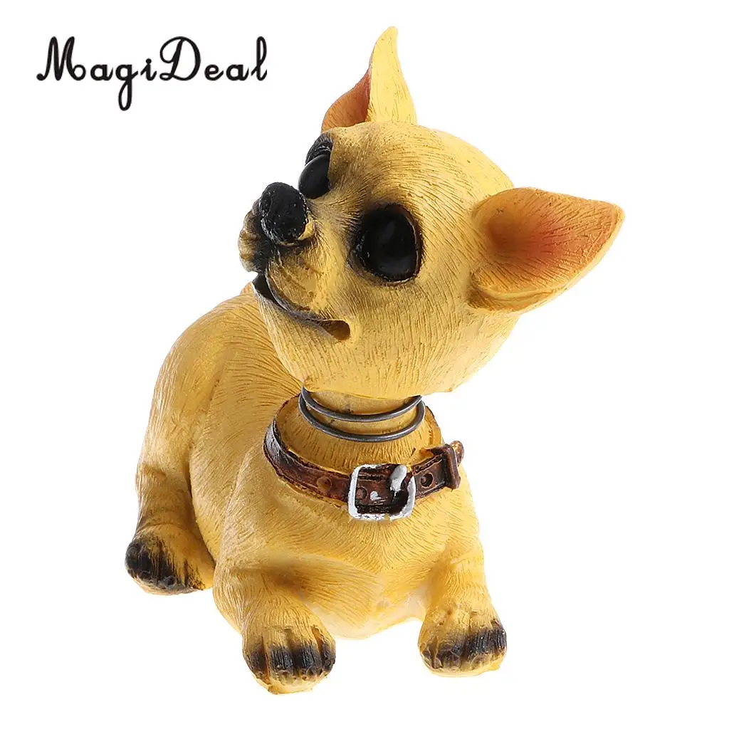 Cute Shaking Head Lucky Dog Puppy Pug Bobbing Heads Bobblehead Toy Aniaml Pet Figures Car Dashboard Auto Decoration