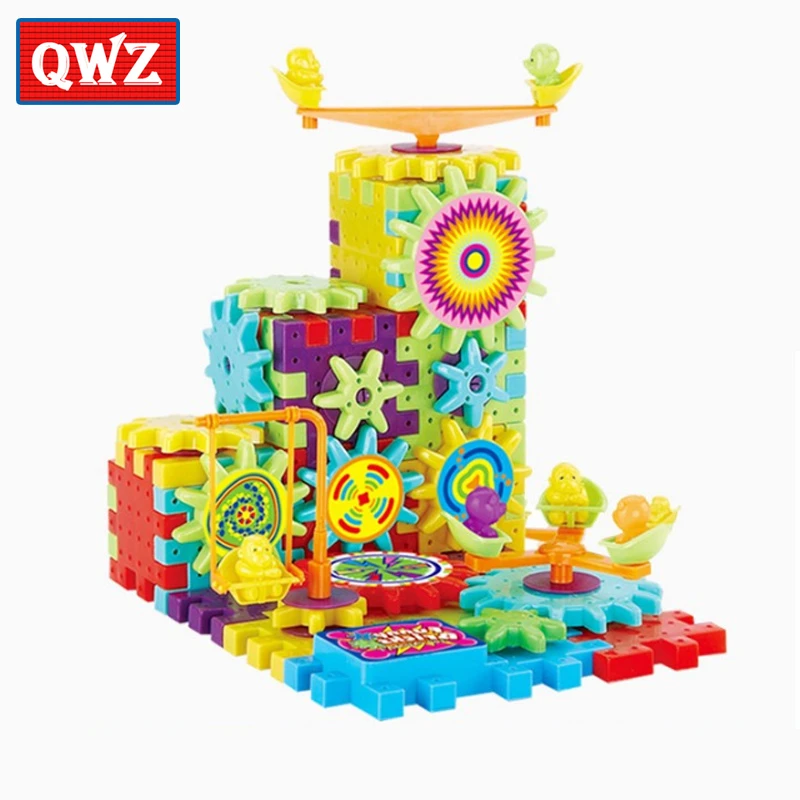 Qwz 81 個電気ギア 3dモデル構築キットプラスチックレンガブロック教育玩具子供のギフト Blocks Aliexpress