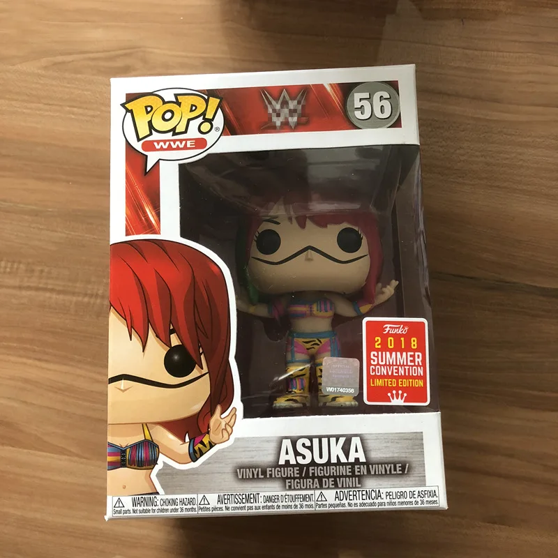 2018 SDCC Exclusive Funko pop Official Wrestling Asuka Fighter Vinyl Action Figure Collectible Model Toy with Original Box