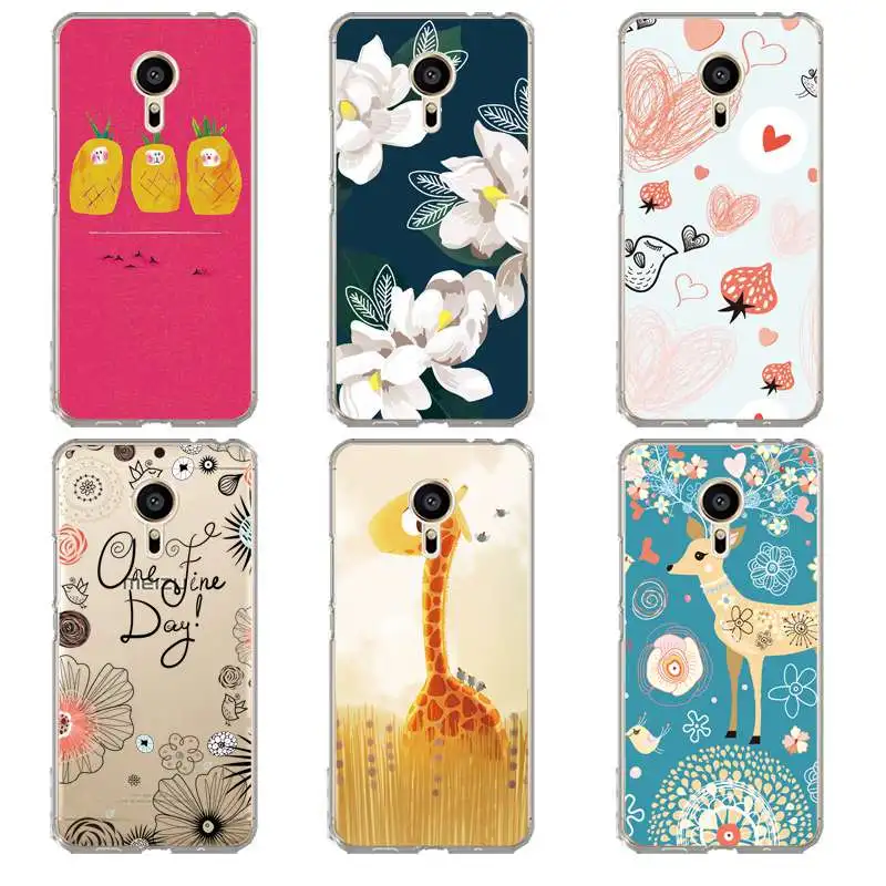 Cute Simple Luxury hand flower deer love Soft Clear TPU Phone Case For meilan MX6 pro6 U20 U10 A5 M5 M5S E E2 Free Shipping | Мобильные