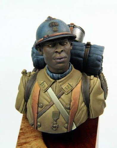 Kit Non Verniciato 1/12 Tirailleur Al12V En Ww1 Busto Resina Figura Kit Garage In Miniatura