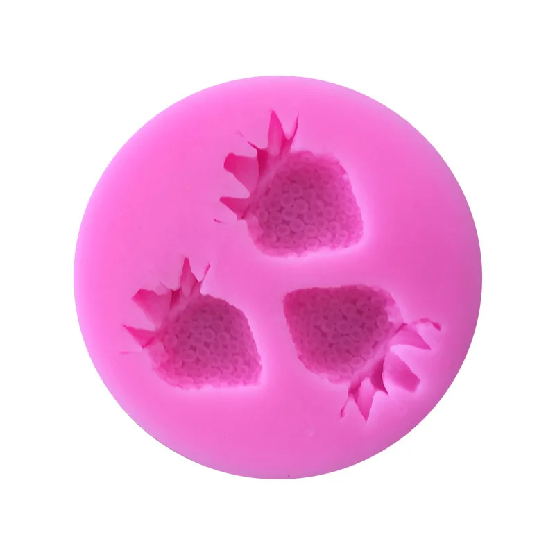 

4YANG Strawberry Silicone Mold Fruit Candy Chocolate Biscuits Decorating Tool Fondant Cake Handmade Soap Dessert Baking Moulds