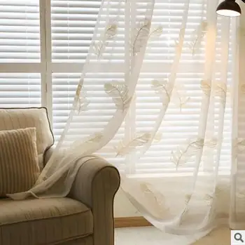 

100% Polyester/Cotton Modern yarn living room /bedroom /balcony windows screens high-grade gauze products