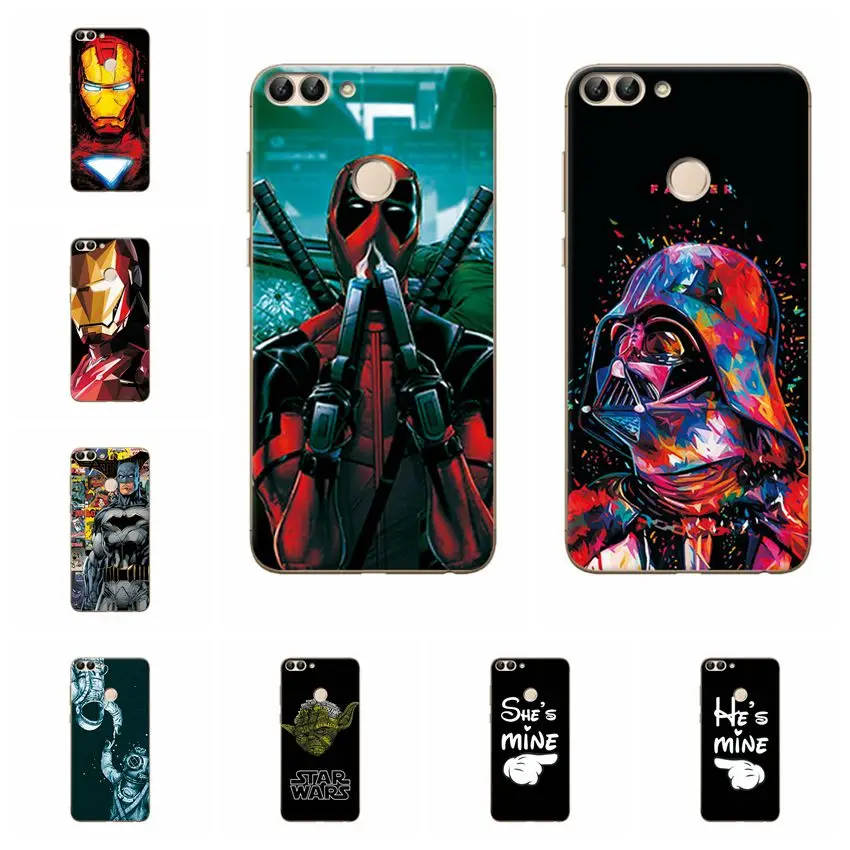 

Charming Deadpool Spiderman Case Coque For Huawei P Smart Soft Silicone Phone Cases For Huawei PSmart Dual SIM Back Cover Fundas