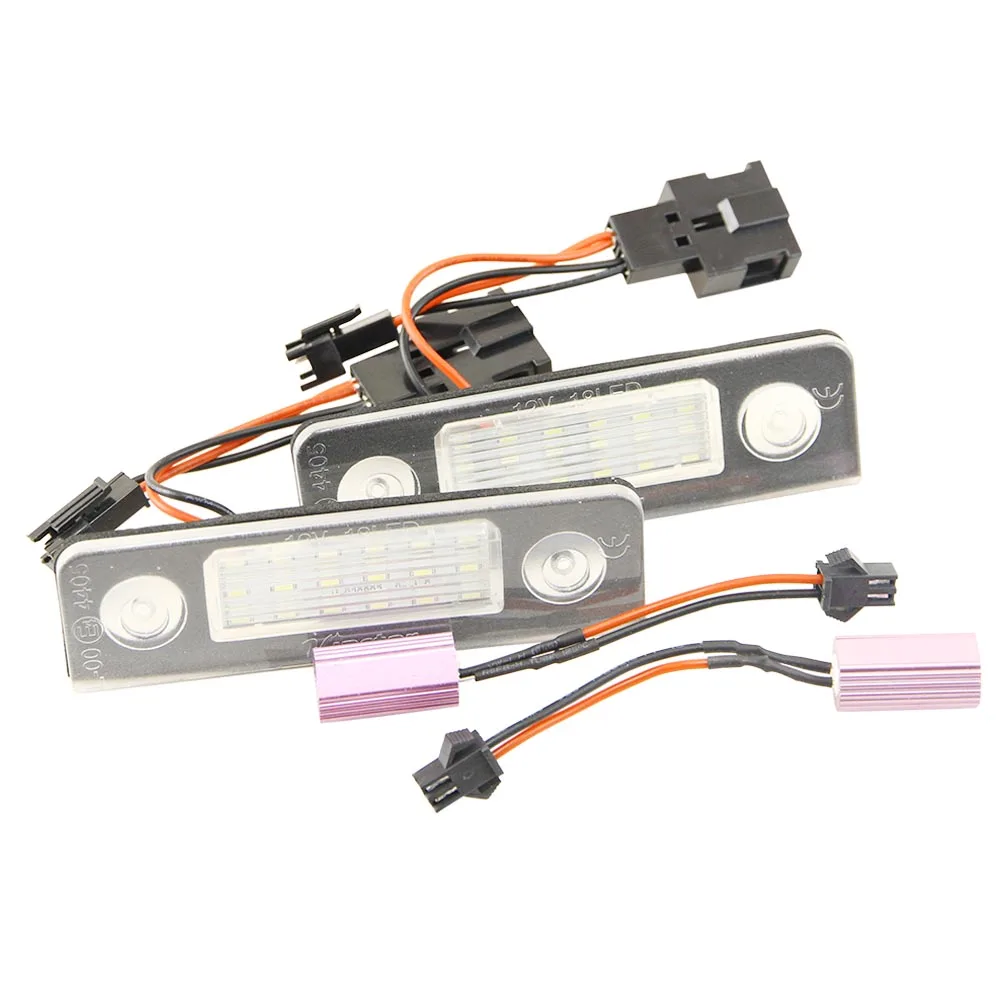 Livre de Erros Placa de Luz para Skoda Lâmpada de Advertência Carro Branco Canbus Licença Octavia Roomster 5j Auto 2x Led 5 Lâmpada de sinal