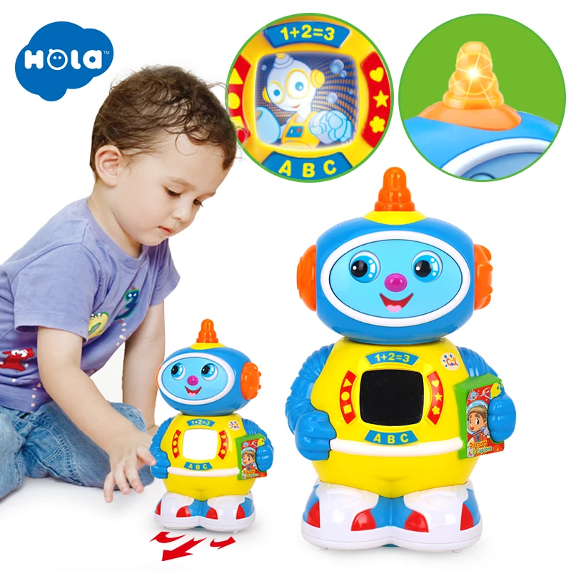 Kids Toy Space Robot Bump and Go Action Music Lights and Tons Fun Early Learning Walking Robot Music Light Gift for 12M+ Baby