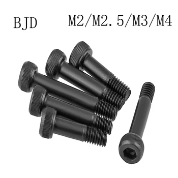 

M2 M2.5 M3 M4 Model bushing screw Carbon steel screw half thread black 12.9 grade high strength semi thread hexagon socket
