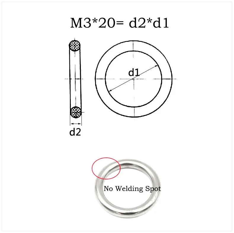 M6 M6 * 40/50/60/80 M6x40/50/60/80 304 нержавеющая сталь крючок для подвешивания подъема лямки ремень Йога чемодан сумка Твердые Бесшовные уплотнительное