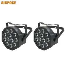 2 шт./лот 12x12 Вт led Par огни RGBWA UV 6в1 плоский par led Can Par 64 Светодиодный прожектор dj проектор размытый свет сценический свет