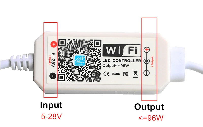 DC 5 V-28 V Magic Home мини затемнения Беспроводной Wi-Fi контроллер для SMD 2835 3014 3528 5050 5630 5730 один Цвет Светодиодные ленты света