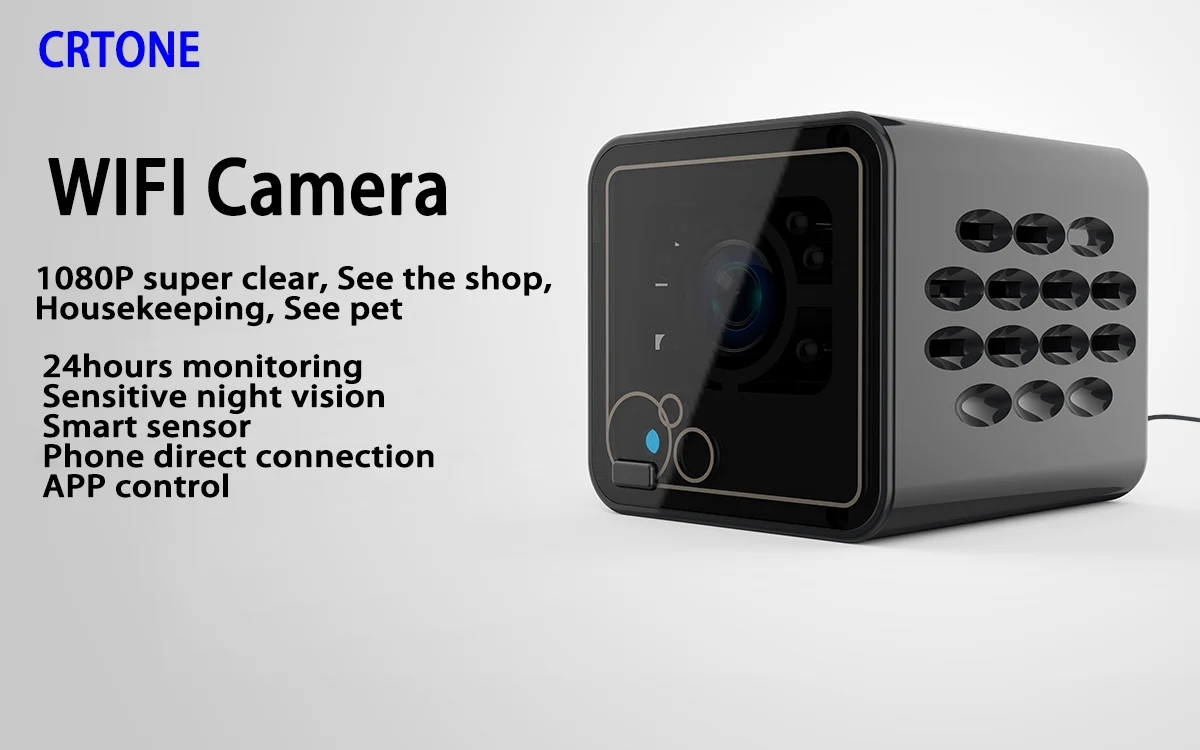 CRTONE S80 1080P wifi ip камера ночного видения WisdomEye|Камеры видеонаблюдения| |