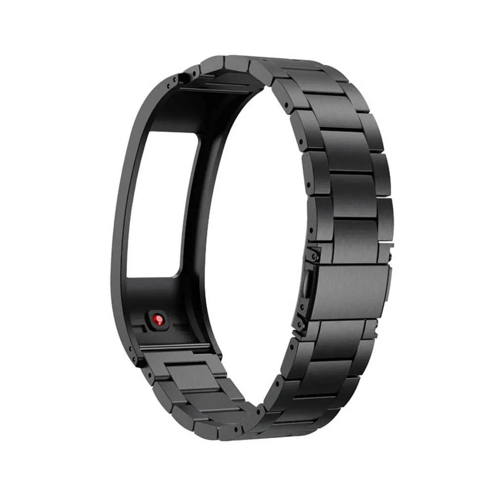 Браслет из нержавеющей стали, ремешок для Garmin Vivofit 2/Vivofit JFlyer - Цвет: Черный