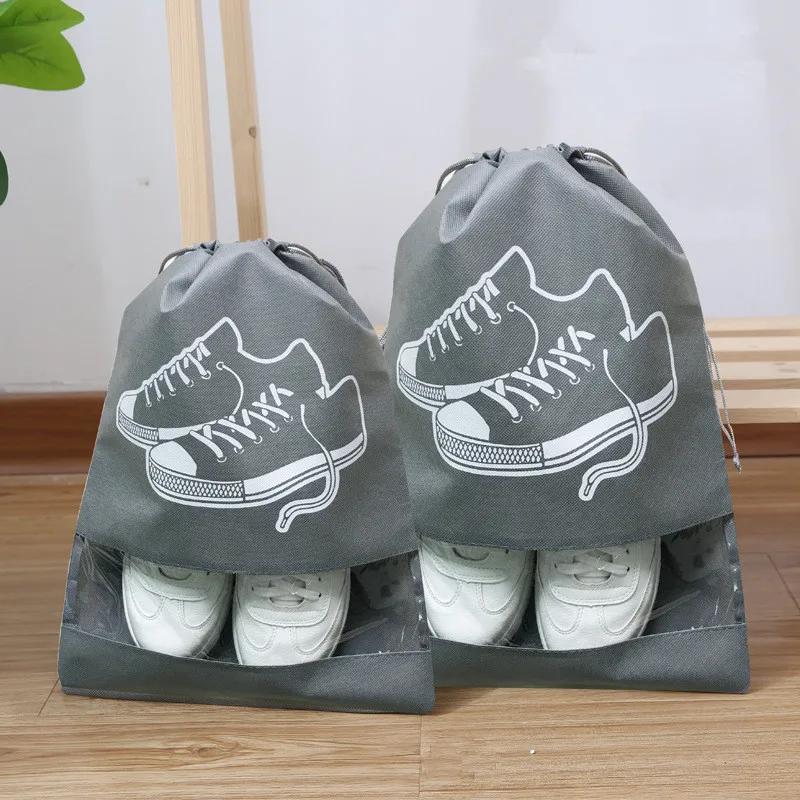 جديد 2 أحجام حقيبة لحفظ الأحذية مضادة للماء السفر المحمولة حذاء حقيبة التخزين حذاء رياضة جيب حمل الرباط أكياس غير المنسوجة Organizador