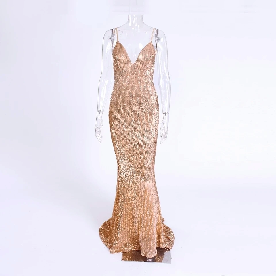 Сексуальное Платье макси с блестками, без бретелек, длина до пола, серебряное блестящее эластичное элегантное вечернее платье