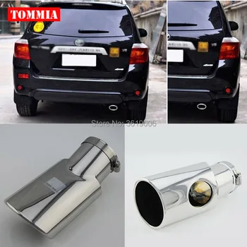 

tommia High Quality T304 Stainless Steel Exhaust Muffler Tip For Toyota Highlander 2007-2015 Car Accessories