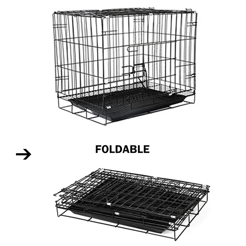 Petshy складная металлическая клетка для собак Питомник Железный удобный домик для домашних животных Портативный Крытый Открытый Маленький Средний ящик для кошек и собак