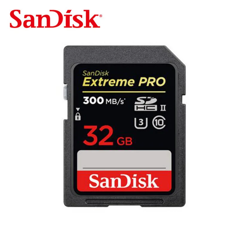 

SanDisk 100% original Extreme ultra-speed UHS-ll SD card 32GB 64G camera memory card U3 HD 4K SLR memory card 300 M/s,cards