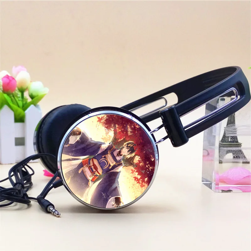 Custom Touken Ranbu Online Mikazuki Munechika Nakigitsune Anime Headphone Adjustable Headphones Gaming Headset Stereo Headphones