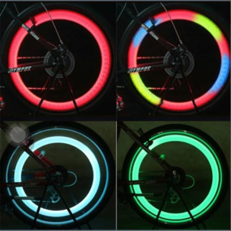 Super LED Bike Lights Spoke Wire Tire Tyre Wheel Bicycle LED Multicolor