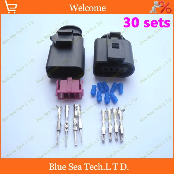 30 sets 4Pin car connector,Car Intake air pressure sensor plug,Car waterproof electrical