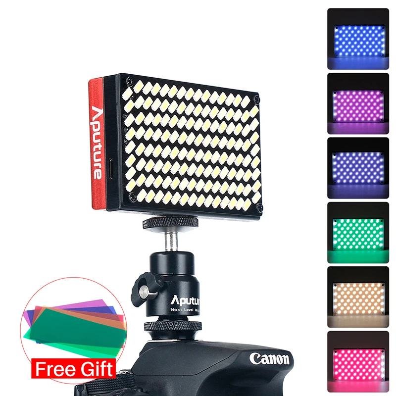 

Aputure AL-MX Brightest Pocket LED Video light on Camera 6500K TLCI/CRI 95+ Photo Light for Sony A9 Filmmaker Vlog Updated AL-M9
