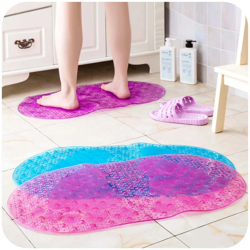 Color Bubble Bathroom Shower Mats Anti-slip Sucker PVC Room Floor Rug Carpet Relax Foot Massage Mats Pad HOT Sale SK760