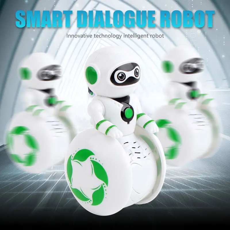 Robot Toy Smart Robot Tumbler Random Color Plastic Baby Toys Voice-Activated Intelligence Premium Dancing Response Toy Gifts