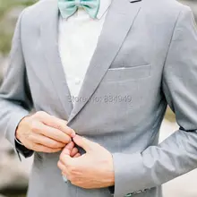 Свадебные костюмы для мужчин светло-серый индивидуальный заказ, на заказ пепельно-серый костюм для мужчин, 2 кнопки тупым отворотом мужской бледно-серый свадебный костюм