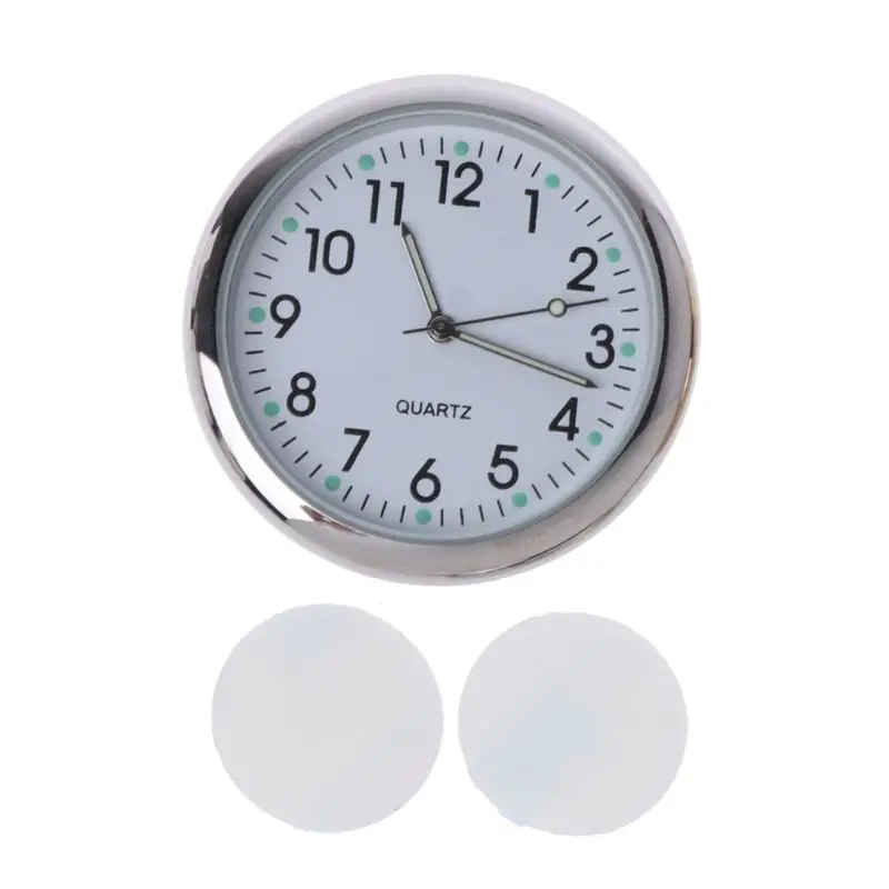 Универсальные автомобильные часы Stick-On Электронные Часы Dashboard Серебристые украшения для SUV автомобили автомобильные аксессуары - Название цвета: Белый