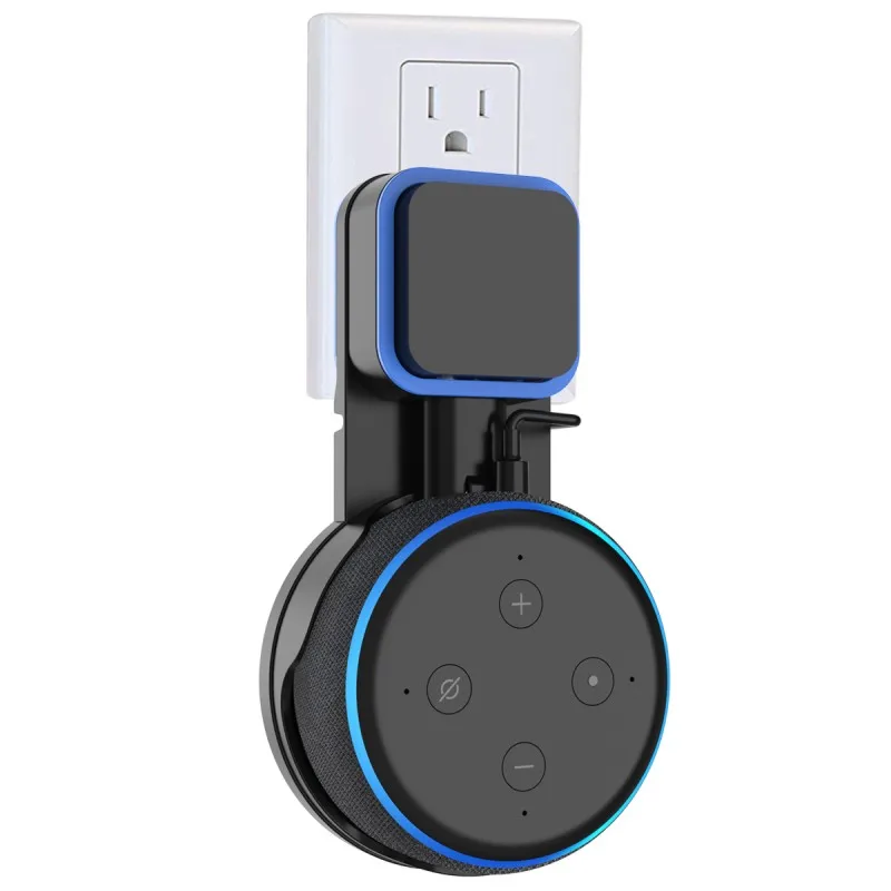 Black Для Amazon Alexa Echo Dot 3-го поколения розетка настенное крепление вешалка держатель стенд Экономия пространства кронштейн ассистенты аксессуары - Цвет: Black
