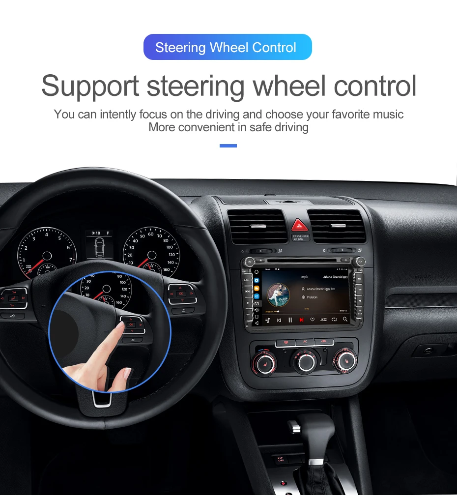 Top Isudar 1280*720 Car Multimedia Player 2 Din Android 9 For Volkswagen/Passat/POLO/GOLF/CC/Skoda/Octavia/Leon Auto DVD Radio GPS 19