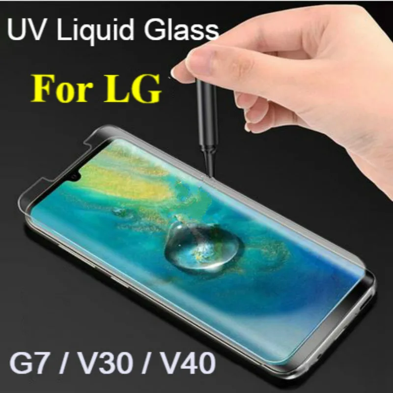 

5D Full Cuverd UV Liquid Tempered Glass For OnePlus 7 Pro Cover Satety Screen Protector For One Plus 7 Pro 7pro Front Glass Film