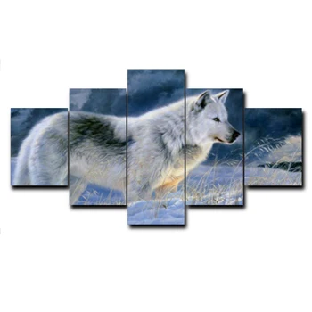 

Winter Scenery Wolf Animal Abstract Decorative Poster For Living Room Cuadros Decor Mural Wallpaper Modern Wall Artwork No Frame