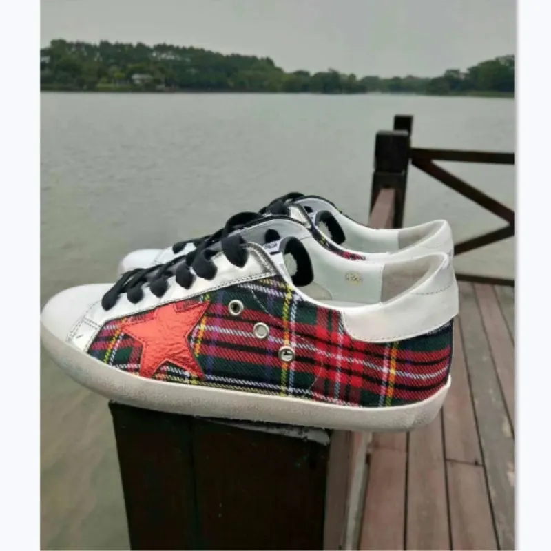

Sports shoes women's shoes leather old dirty shoes retro star sequins female casual sports shoes mixed color gold zapatos mujer