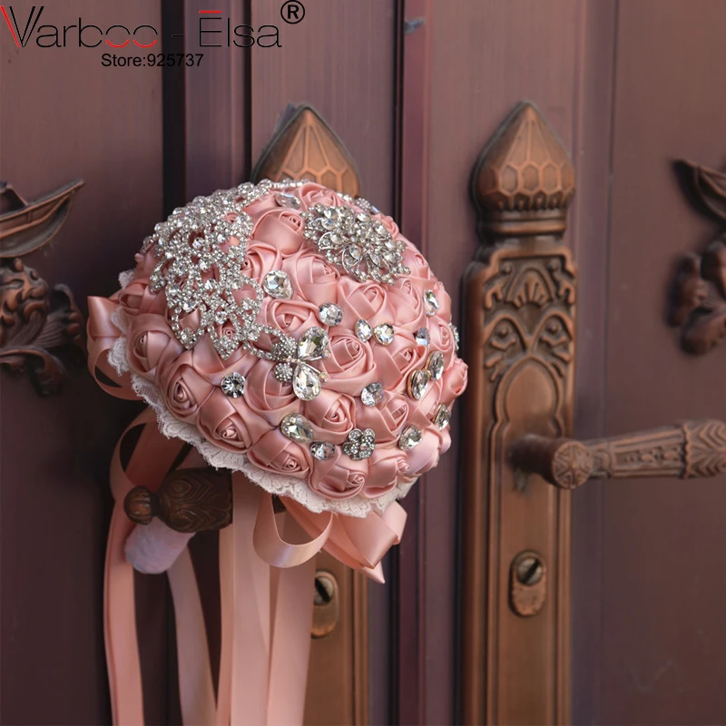 Свадебный цветок с тяжелым алмазным жемчугом из бисера шелковые свадебные букеты невесты цветок девушка ручной свадебный букет много цветов на выбор