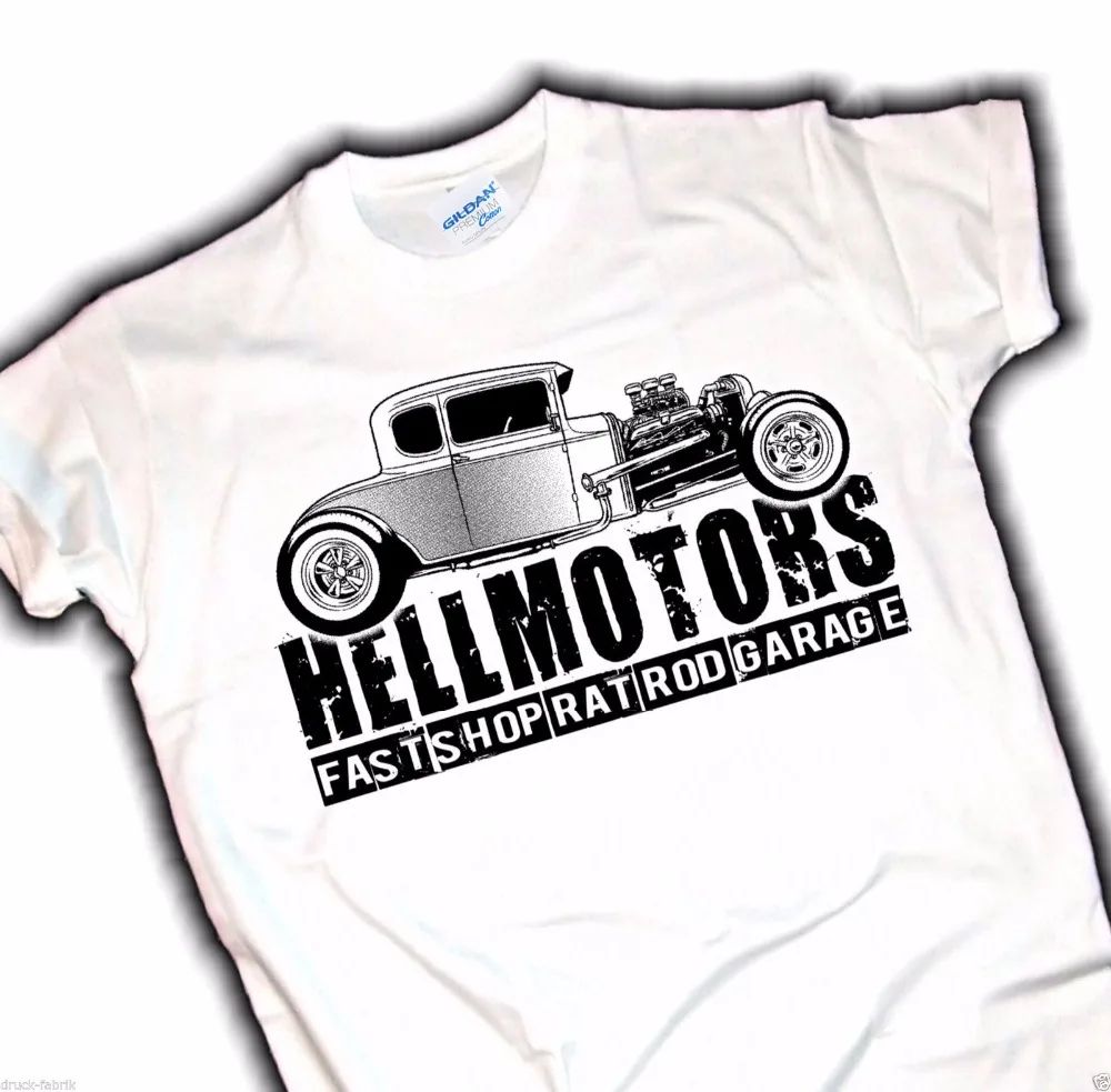 Новые модные красивые Повседневное Футболка Высокое качество Hot Rod Rat гоночной