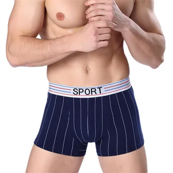 

3Pcs/lot Men's Underwear Sexy Boxers Breathable Cotton Man Striped Boxer Mens Flexible Boxer Shorts Underwear 2018 New Plus Size
