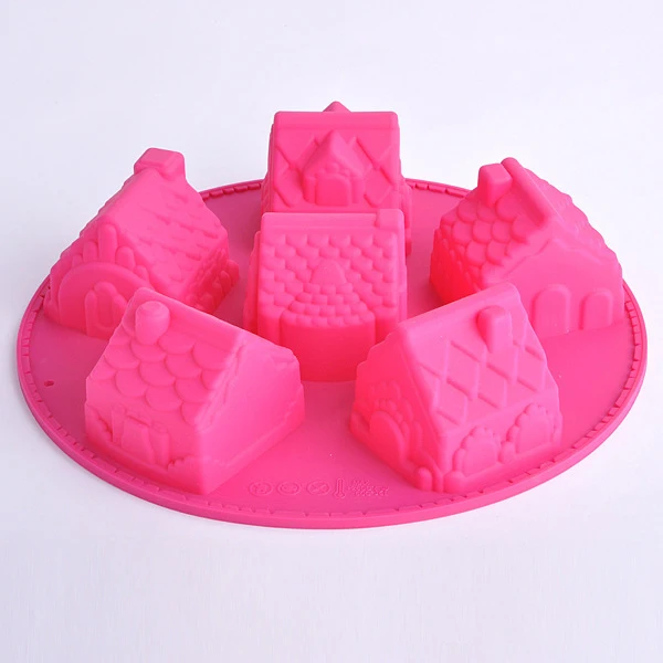 1PCS Silicone 3D House Cake Mold Chocolate For Houses Baking Tools DIY