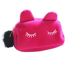 DHBH-Cartoon Storage Case Travel Makeup Pouch Cosmetic Bag (Pink)